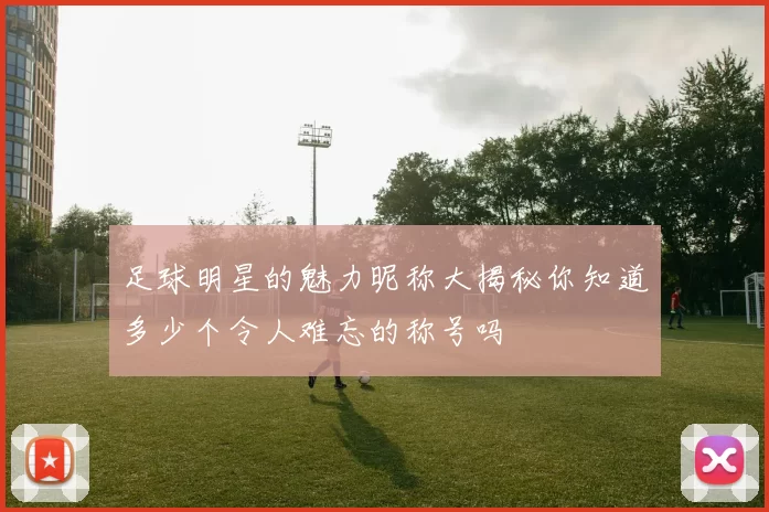 足球明星的魅力昵称大揭秘你知道多少个令人难忘的称号吗