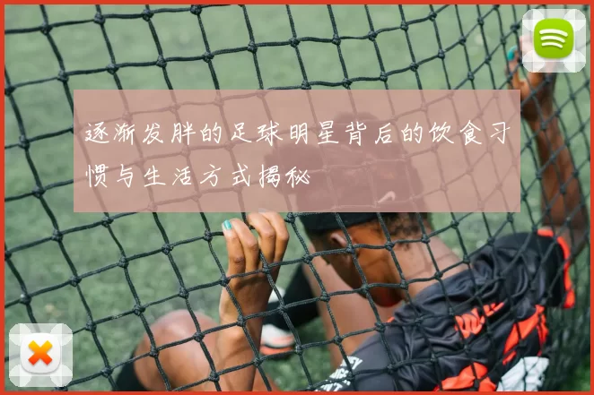 逐渐发胖的足球明星背后的饮食习惯与生活方式揭秘